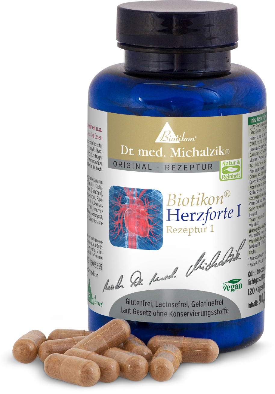 Cardio Strength I – 120 Capsules Vegan capsule container with 120 brown capsules, displayed on a white background.