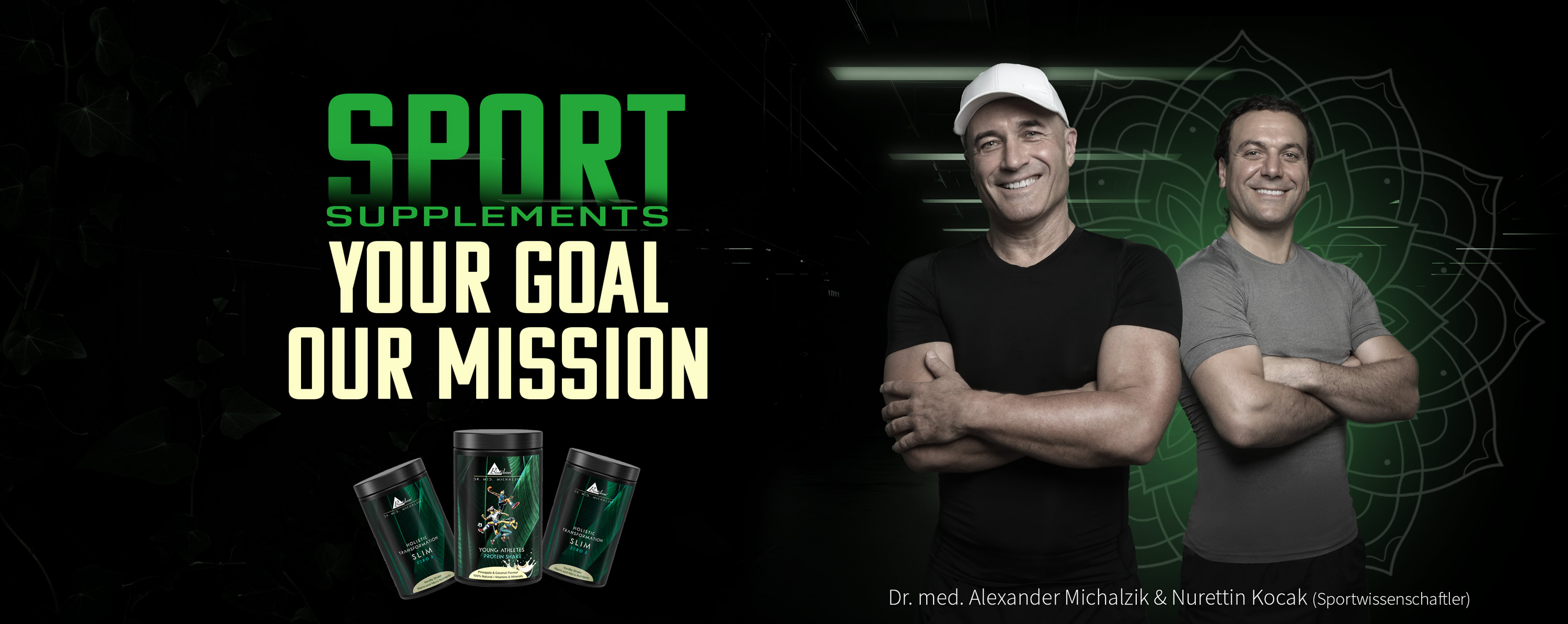 Protein Shake 500 g - Sport Supplements Sport Supplements protein shake in black can, 500 g, on a black background.