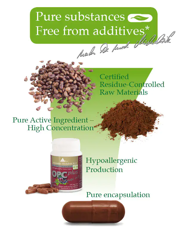 OPCplus Capsules with Pure Ingredients Capsules with highly concentrated active ingredient, 60 capsules, natural packaging, additive-free.