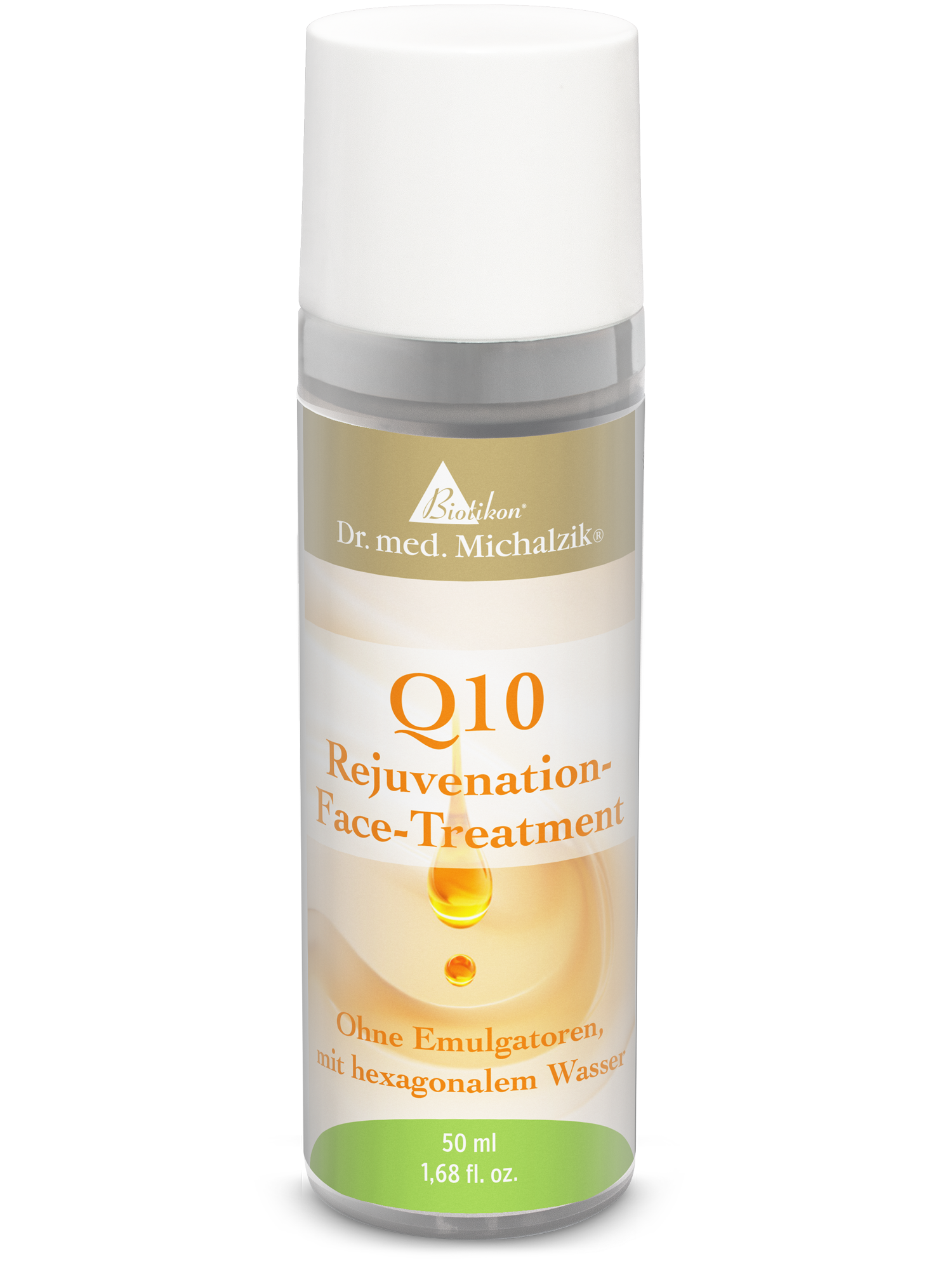 Q10 Rejuvenation Face Treatment – 50 ml Face care treatment with Q10 in a 50 ml spray bottle, clear liquid, free from emulsifiers.