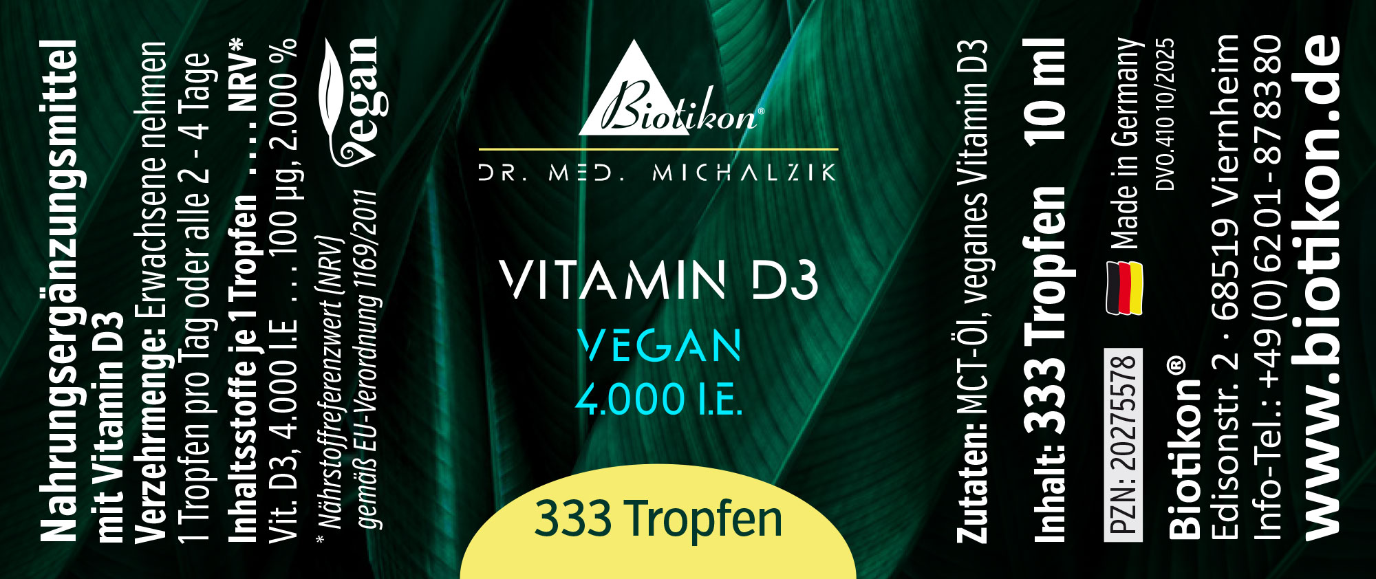 Vitamin D3 4000IE vegan label Vitamin D3 4000IE vegan label