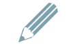 Dietary Supplement - Capsules Minimalist icon of a blue pencil on a white background, symbolizes dietary supplements.