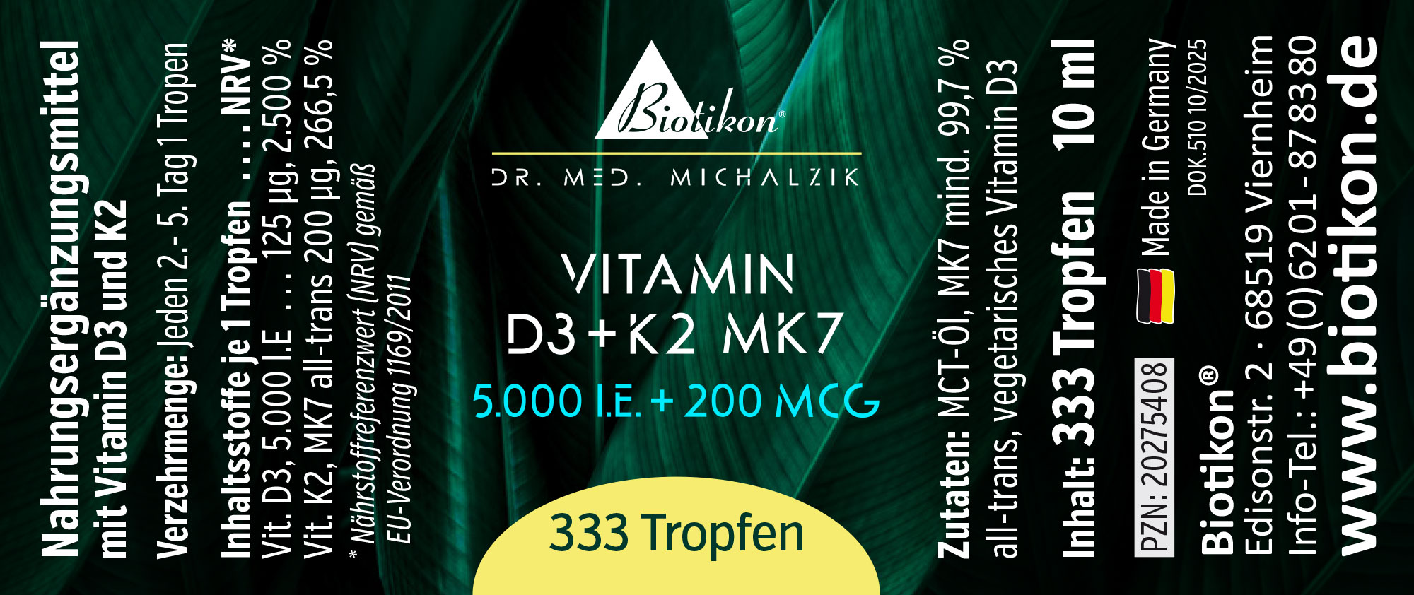 Vitamin D3 K2-5000 IU conventional label Vitamin D3 K2-5000 IU conventional label