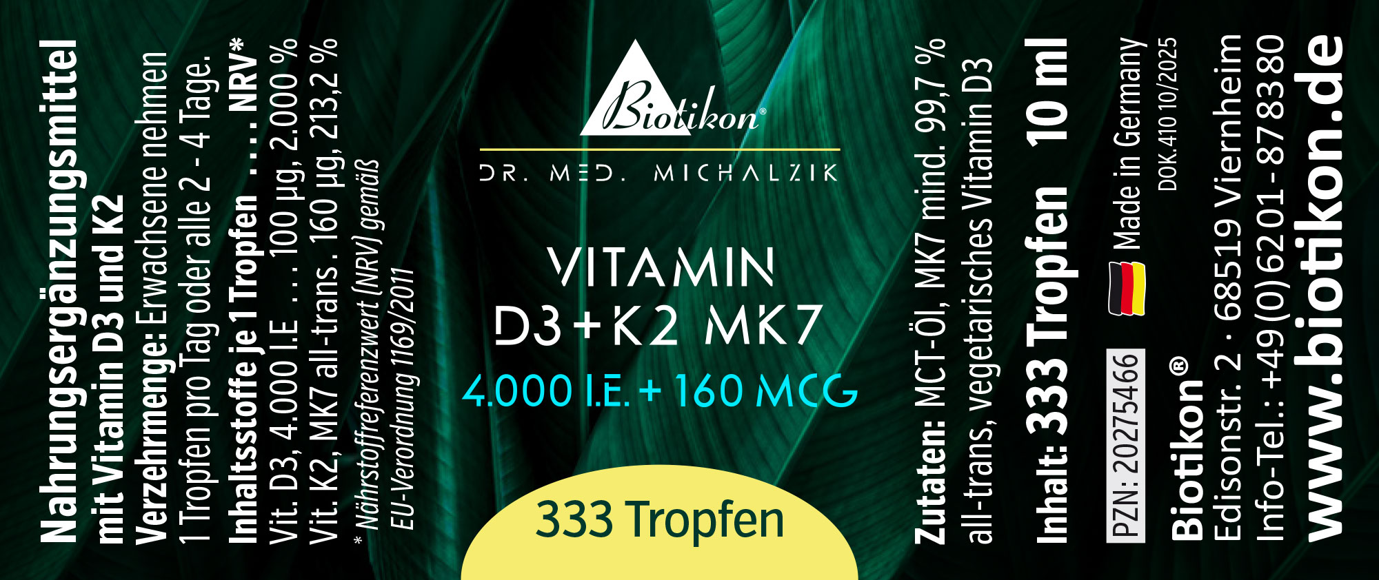 Vitamin D3 K2-4000IE conventional label Vitamin D3 K2-4000IE conventional label