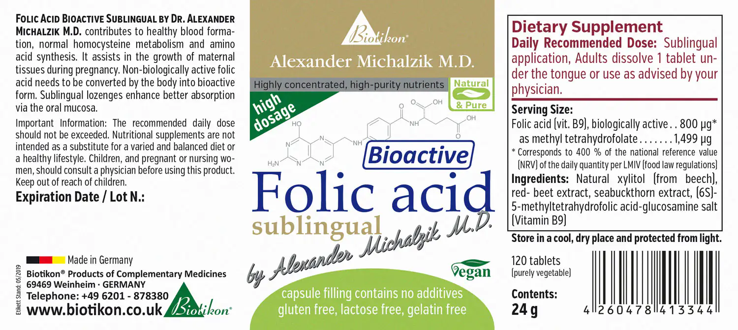 Folic Acid Bioactive Form (Vitamin B9)