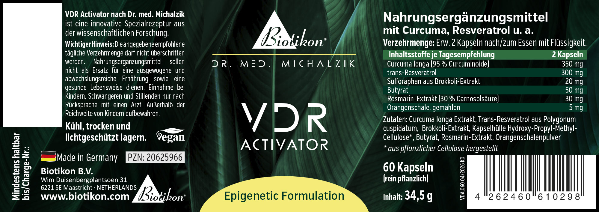 VDR Activator Can Label VDR Activator Can Label
