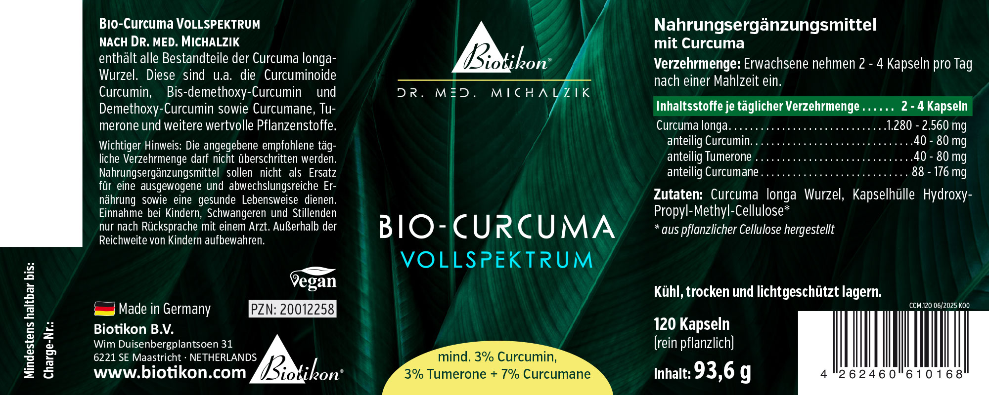 Curcuma Full Spectrum Label