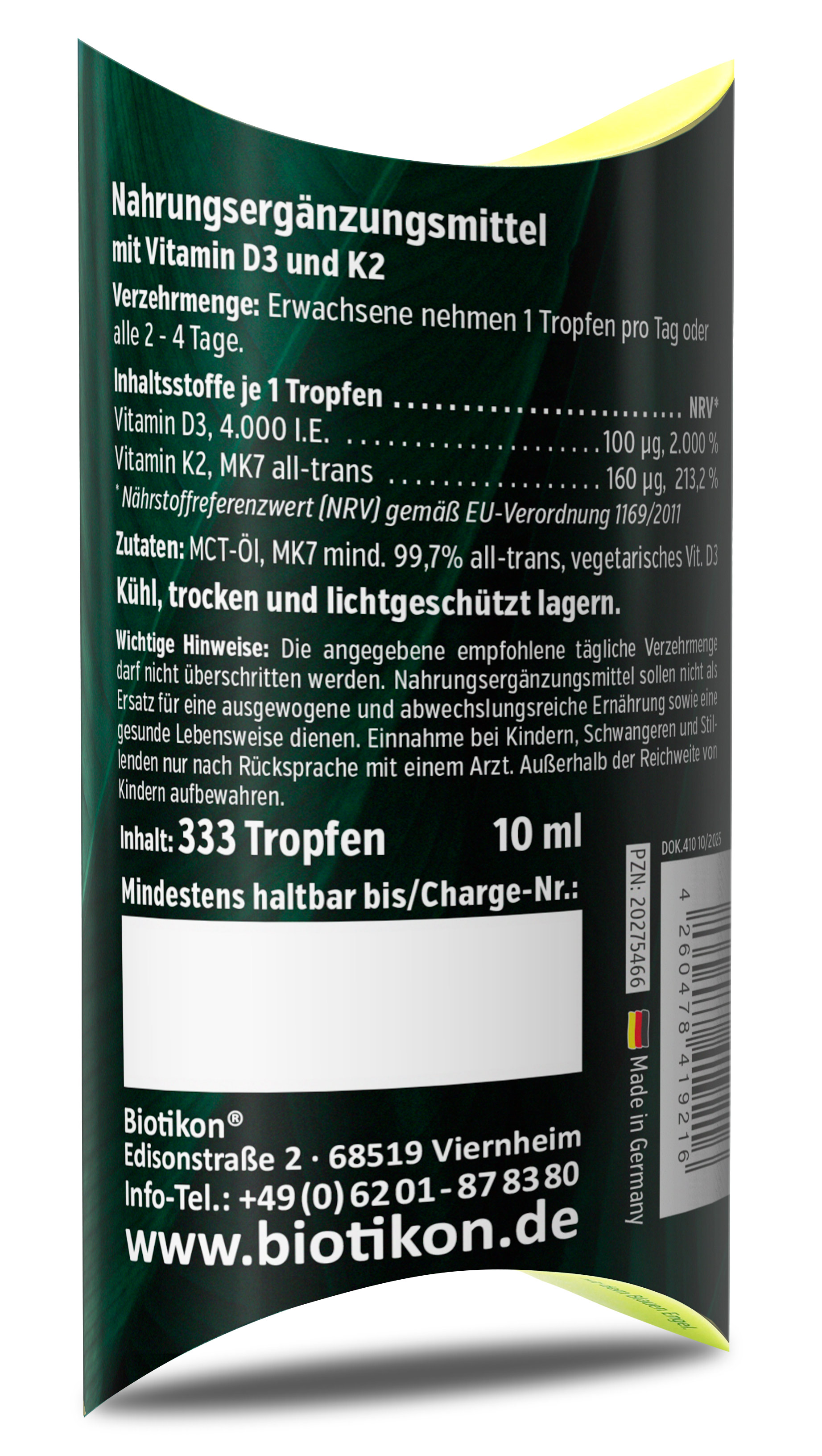 Vitamin D3 K2-4000 IU conventional box back Vitamin D3 K2-4000 IU conventional box back