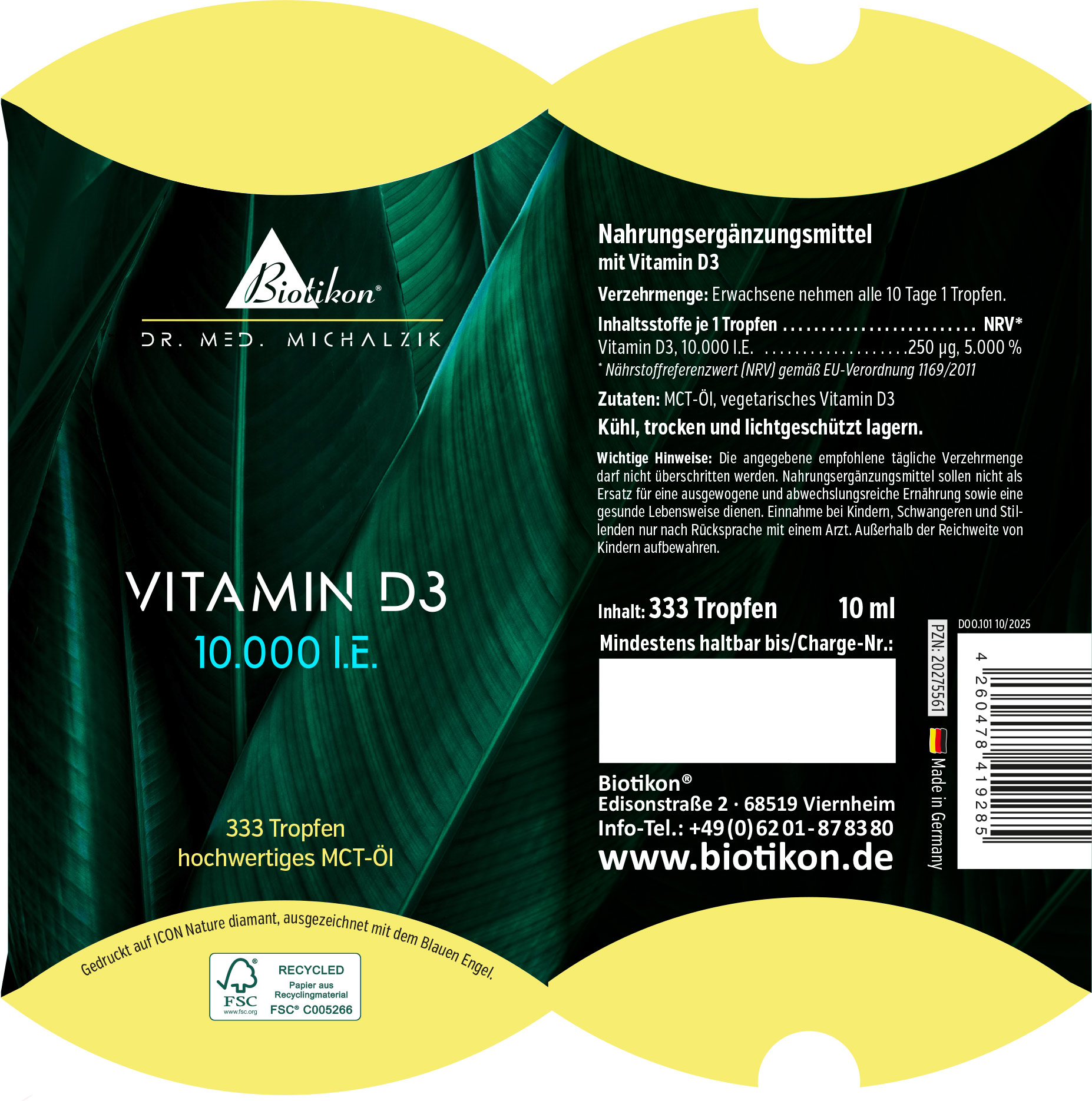 Vitamin D3 10,000 IU conventional pillow box Vitamin D3 10,000 IU conventional pillow box