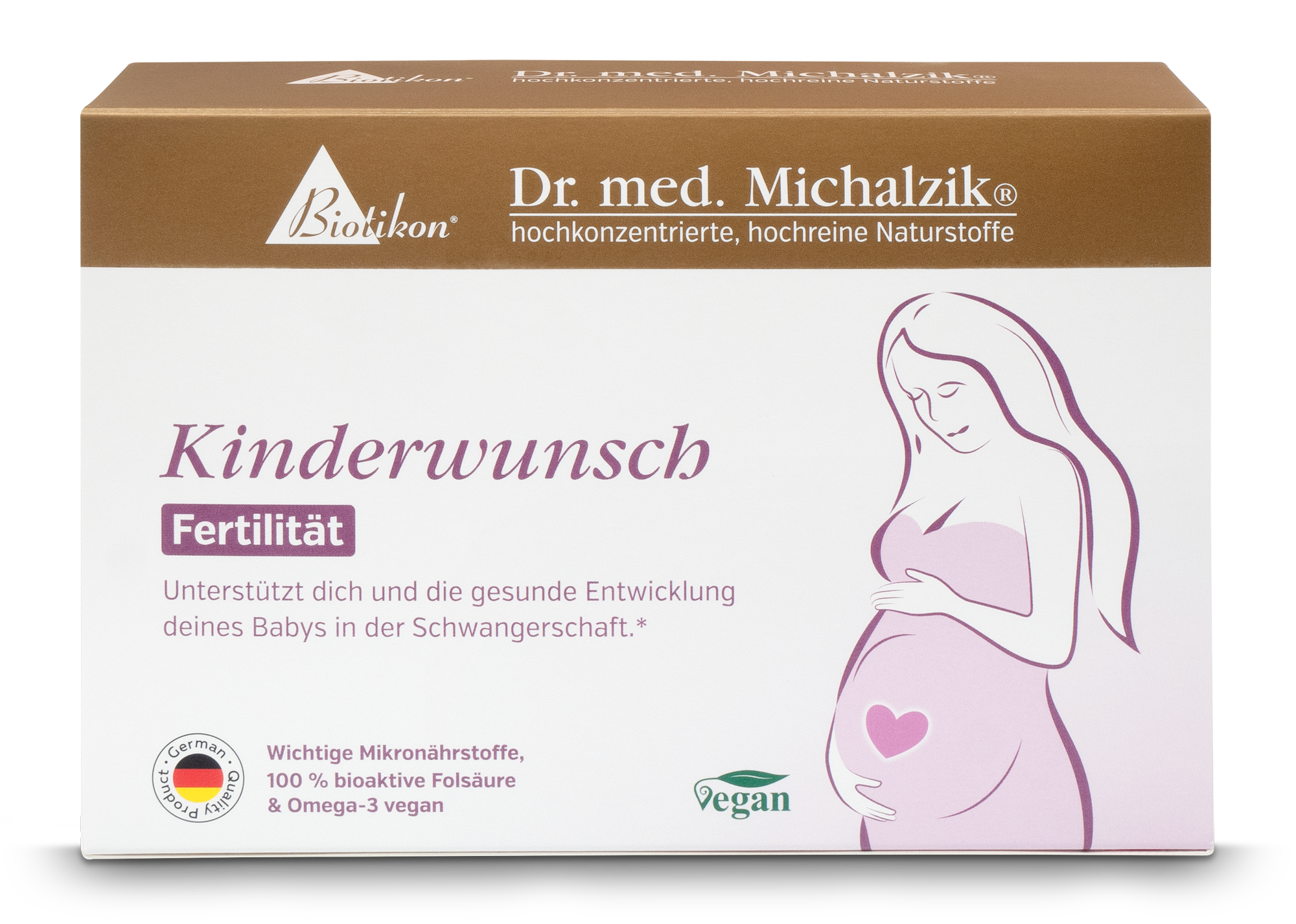 Fertility for Family Planning – 30 Capsules Package of Fertility for Family Planning, 30 vegan capsules, featuring a pregnant woman on the front design.