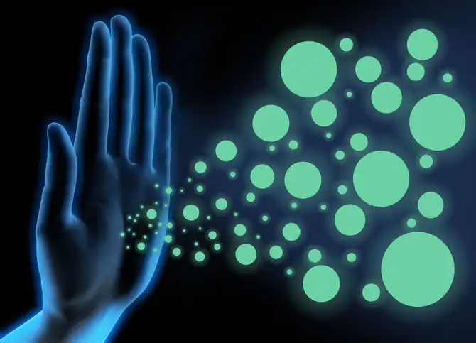 Hand and viruses - immune system defense precaution Corona Hand and viruses - immune system defense precaution Corona