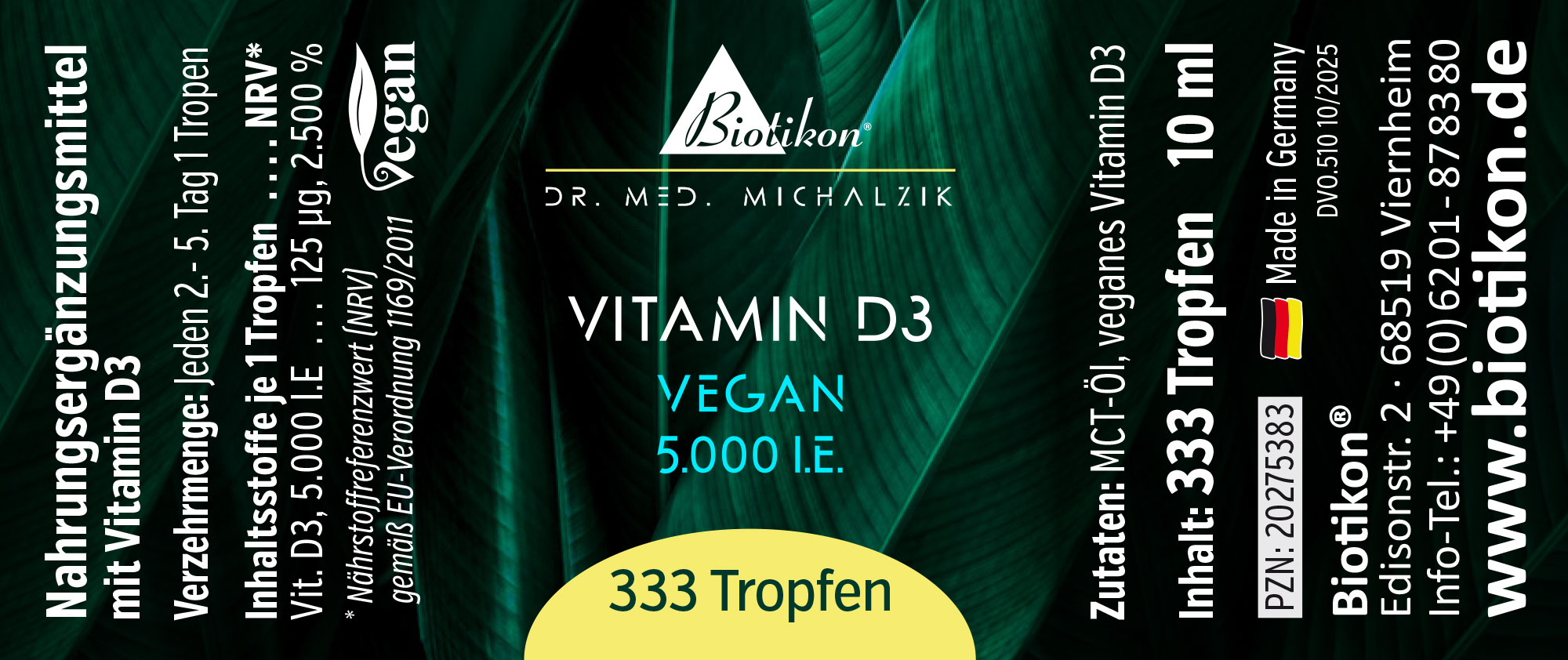 Vitamin D3 5000 IU vegan label Vitamin D3 5000 IU vegan label